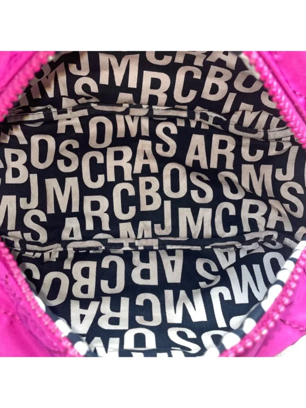 Marc By Marc Jacobs Women’s Pink Nylon Quilted Logo Lining Cosmetic Bag